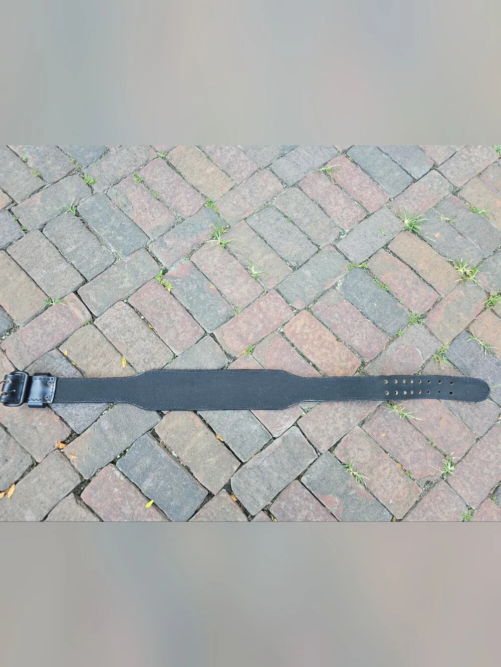 Gym Reaper Black Leather Weightlifting Belt - XL CrossFit Workout Power Lifting